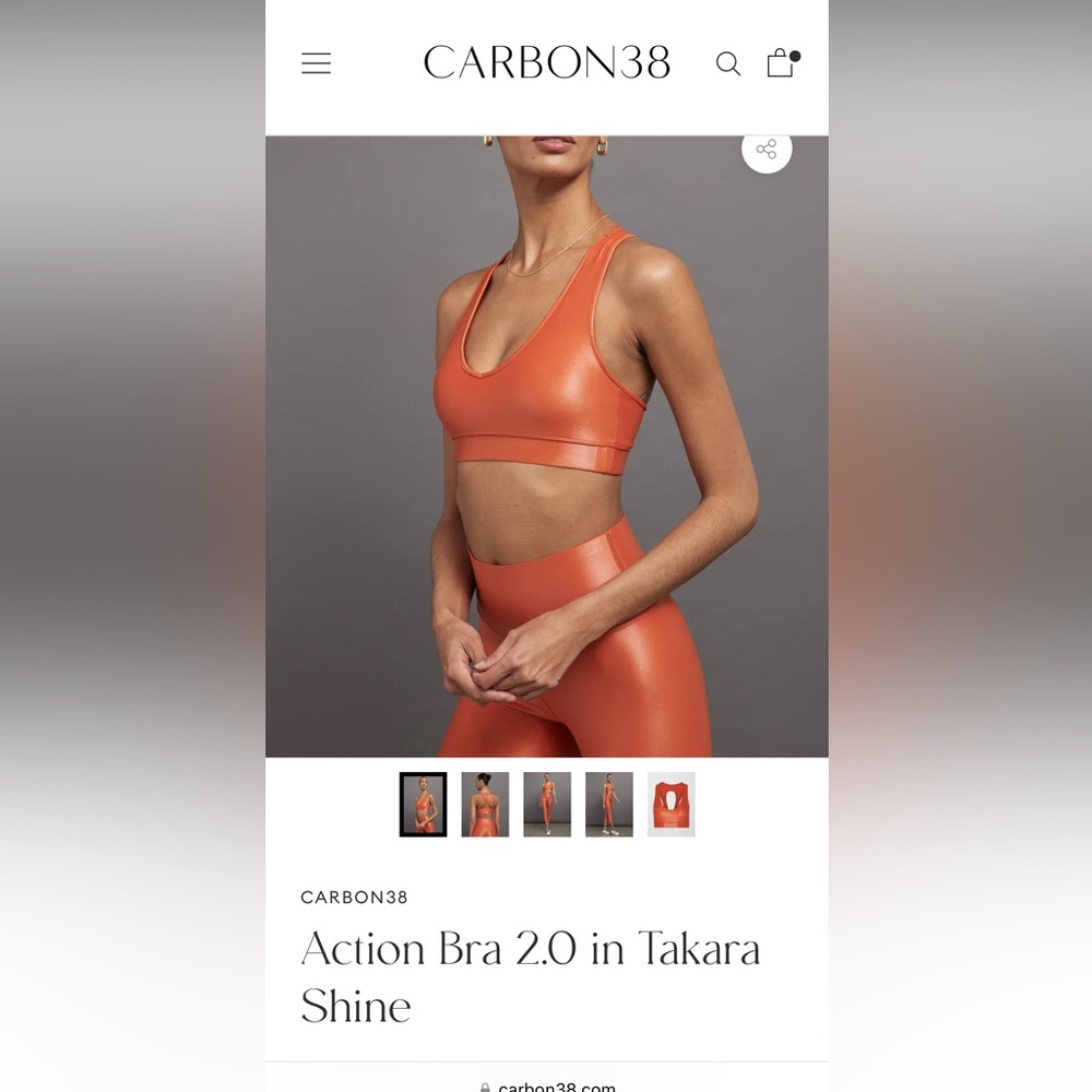 New carbon 38 sports bra takara shine